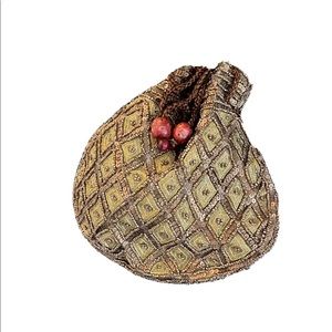 NEW Gold Indian “Potli” Style Bag— Beaded, Silk, Handmade(Made in India)